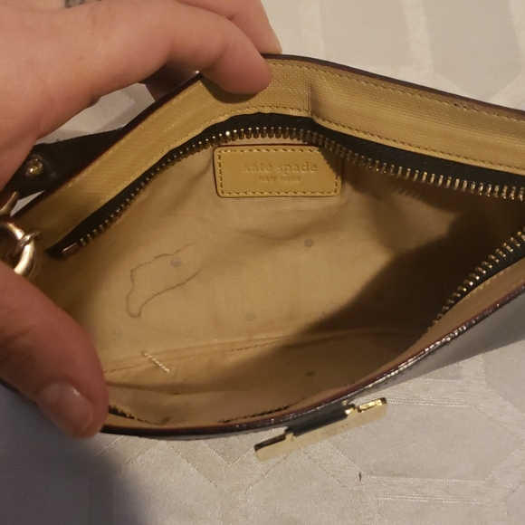 Kate spade black leather wristlet - Picture 3 of 8